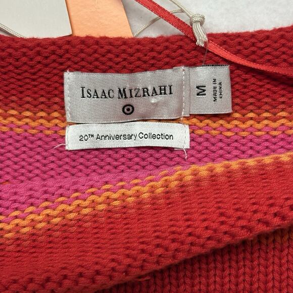 Isaac Mizrahi X Target Limited Edition Boat Neck Striped Sweater Pink Red Size M - Picture 3 of 12